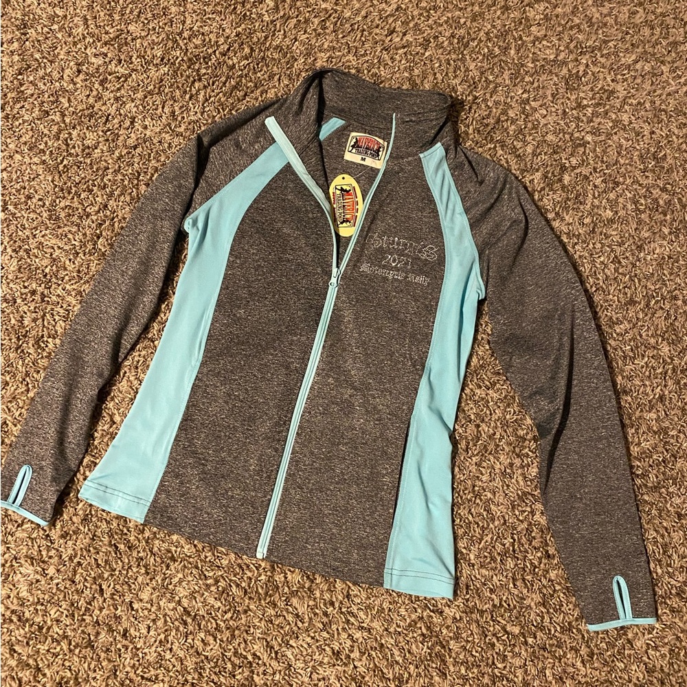 Brand new gray zip up- from Sturgis 2021. Size medium.